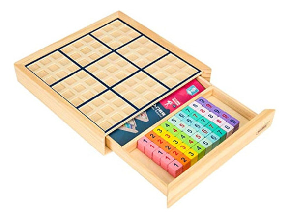 Rompecabezas De Madera Sudoku Juego De Mesa Con 0