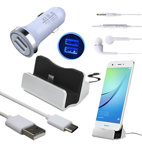 Dock Y Cargador De Coche Cable Tipo C Auriculares Para Samsu 0
