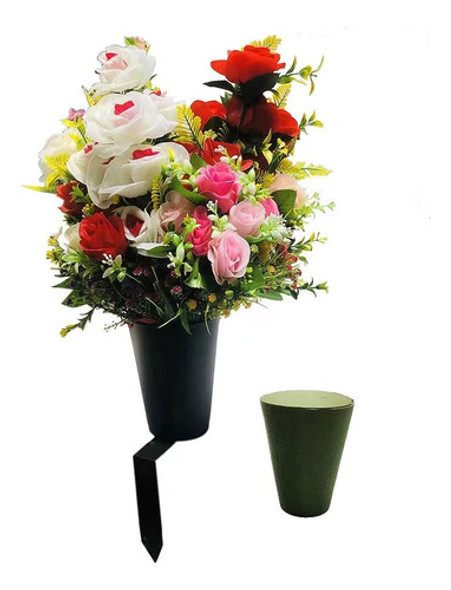 Nuevo Jarrón De Cementerio Con Una Estaca, Jarrón De Flores 0