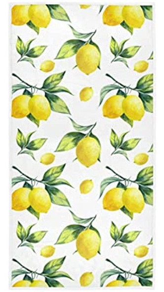 Cooldeer Toallas De Hojas De Limón Amarillo Toallas De Mano 0