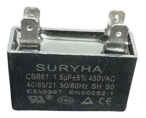 Capacitor 1.5uf 440v Permanente Suryha 80151.118 0
