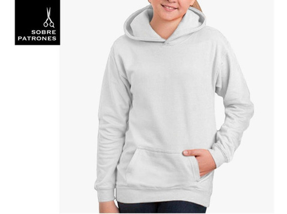 Molde De Costura, Patron Canguro Capucha Niños , Imprimible 1