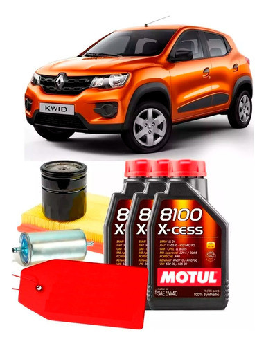 Cambio De Aceite Y Filtro Renault Kwid Motul 5w40 Service 0