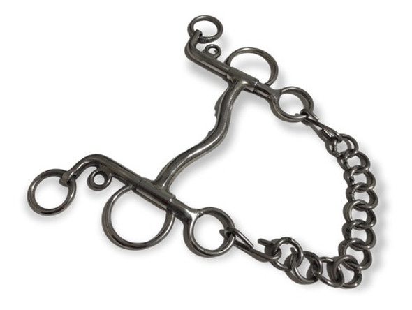Freno Bocado Embocadura Pelham Medio Puente Pata Corta Inox 0 Freno Bocado Embocadura Pelham Medio Puente Pata Corta Inox 0