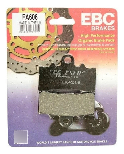 Pastilla Freno Ebc Del Fa606 Bajaj Dominar Ug 400 2.0 1
