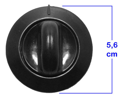 1 Perilla Negras 8mm Original Para Cocina Martiri 1