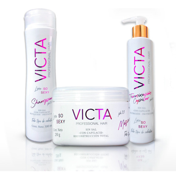 Kit Victa So Sexy Shampoo Mascara Y Terminacion Capilar 0