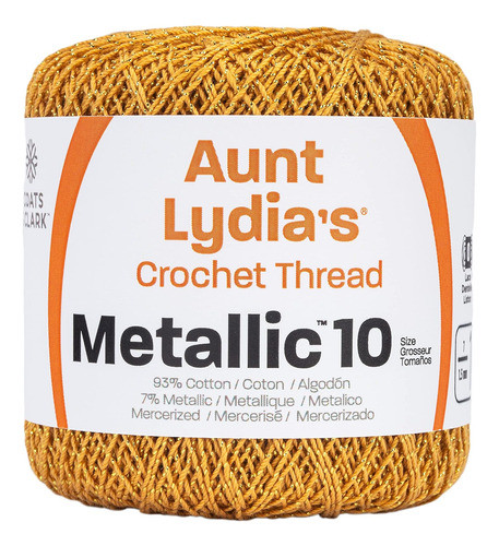 Hilo Crochet Metálico Rojo Corazón Oro Dorado Individual 0