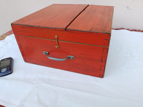 Antiguo Caja D Herramientas Cajón Madera Valija Valijita 31 0
