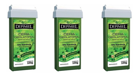 3 Ceras Roll On Descartable X 100grs Cada Una Depimiel 0