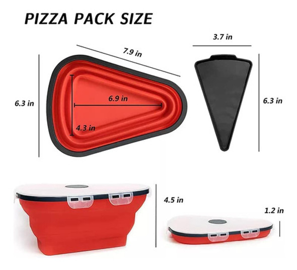 Contenedor Almacenamiento Pizza Reutilizable 5 Bandejas Serv 1