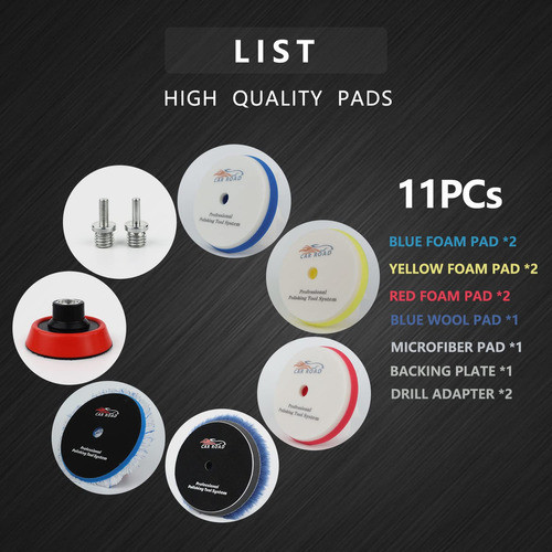 Carroad - Almohadilla De Pulido, 11 Unidades, 3 Pulgadas, 3. 1