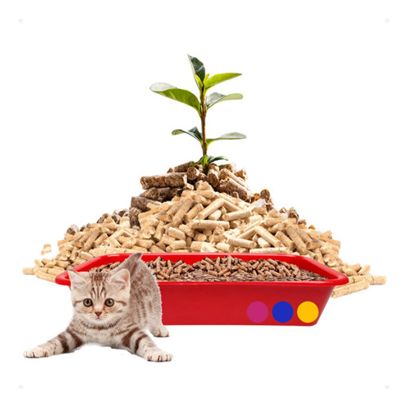 Sanitario Para Gatos Bandeja + Bolsa Pellet Pino 15kg - Otec 0 Sanitario Para Gatos Bandeja + Bolsa Pellet Pino 15kg - Otec 0