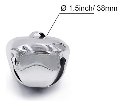 Campanas Navideñas Plateadas, 16 Unidades, 38 Cm De Diámetro 1