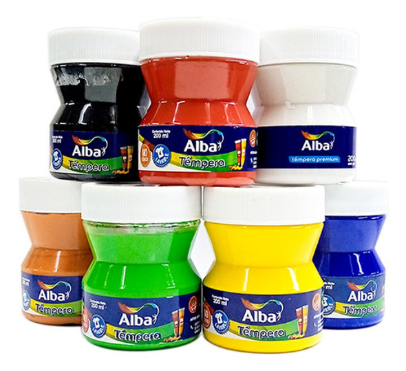 Temperas Alba Potes Colores Cromaticos 200 Ml 0