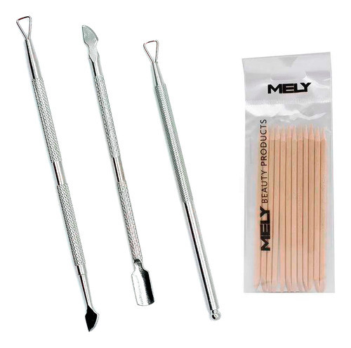 Set Repujador Removedor De Cuticula Y Palito Naranjo 0