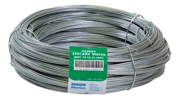 Arame Liso Zincado Fio 14 Para Cercas 180m 2,11mm 5 Kg 0 Arame Liso Zincado Fio 14 Para Cercas 180m 2,11mm 5 Kg 0