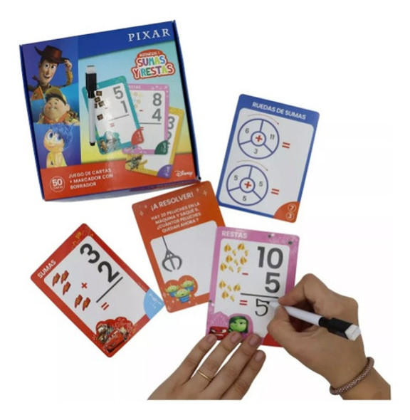 Cartas Matematicas 1 Sumas Y Restas Pixar Barco De Papel 1