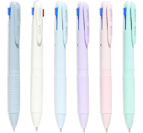 6 Lapiceras Colnk De 4 Colores Cada Uno Punta Fina 0