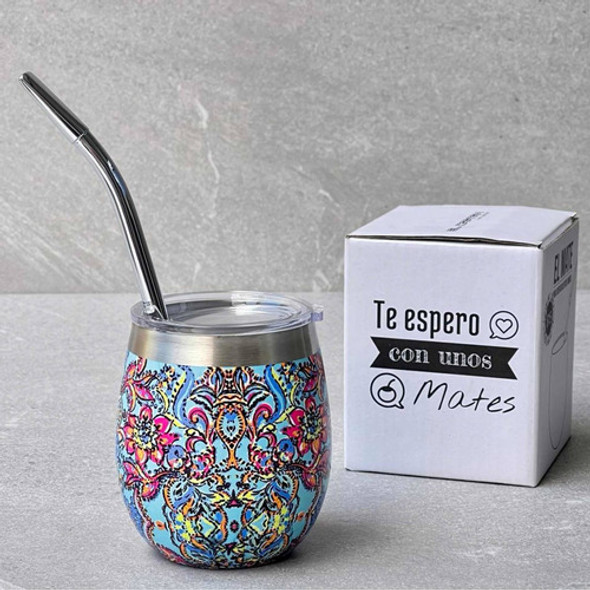 Mate Doble Pared Acero Inoxidable C/tapa Multicolor 235ml 0