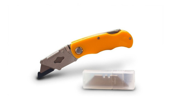 Cutter Plegable Con Repuesto Navaja Metálico Trapezoidal 0