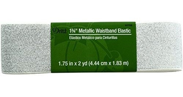 Dritz Metalico Cintura Elastica 1  34 X 2 Yd Color Blanco Co 0