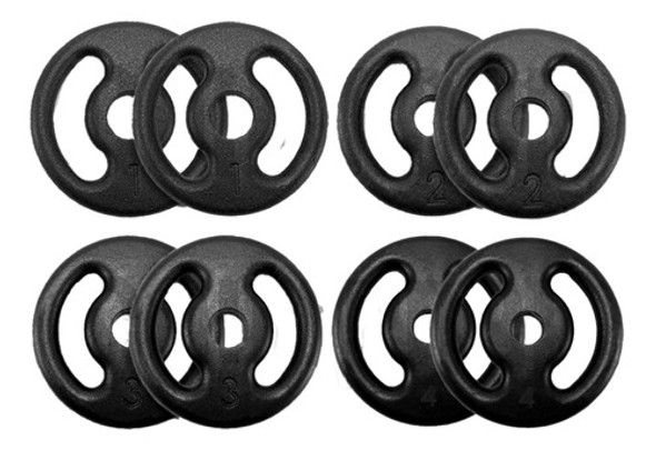 Kit Anilhas Vazada Pintada C/ 20kg Musculação 0
