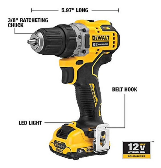 Kit De Taladro / Destornillador Inalámbrico Dewalt Xtreme 12 1