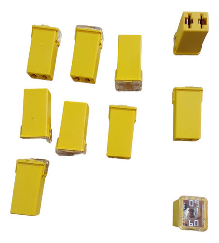 Fusible Muela Amarillo Largo 60 Amp 1