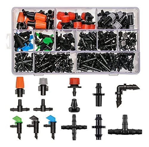 204 Piezas De Conectores De Púas Kit De Accesorios De Riego, 0