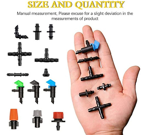 204 Piezas De Conectores De Púas Kit De Accesorios De Riego, 1