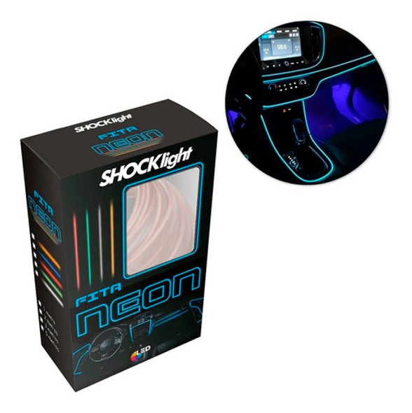 Fita Led Luz Interna Neon Painel 1m Metro Tunning Branco 0