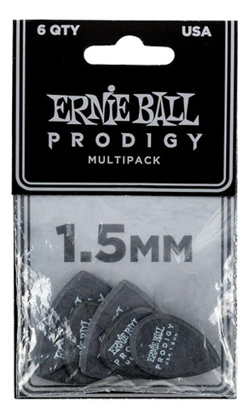 Ernie Ball Prodigy Guitar Picks, Multipack, Negro 1.5mm, 6-p 1 Ernie Ball Prodigy Guitar Picks, Multipack, Negro 1.5mm, 6-p 1
