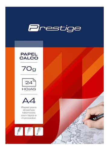 Block Papel Calco Prestige A4 70gr. X24  Serviciopapelero 0