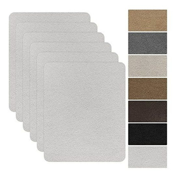 Parches De Tela Autoadhesivos Microfibra 11x14cm Gris Cl 6u. 0