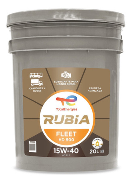 Total Rubia Fleet Hd 500 15w40 (rubia 6400) Balde 20l 0 Total Rubia Fleet Hd 500 15w40 (rubia 6400) Balde 20l 0