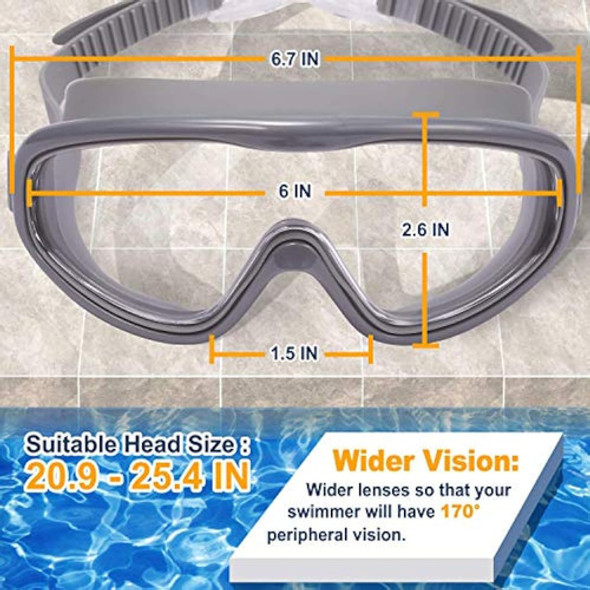 Loeo Gafas De Natación Para Adultos, Paquete De 2 1 Loeo Gafas De Natación Para Adultos, Paquete De 2 1