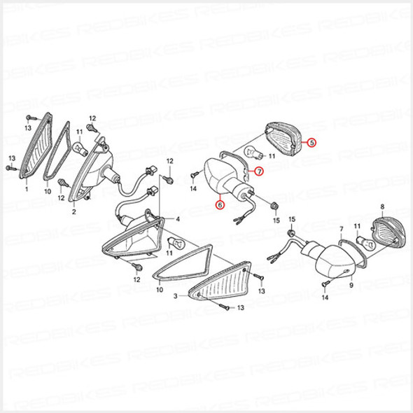 Giro Trasero Honda Wave Nf 100 Original Honda Derecho Gh 1