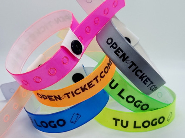 Pulseras Plasticas Precintos De Vinilo Lisas X 150 U 1