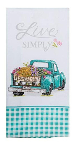Kay Dee Designs Live Simply Truck - Toalla De Plato De Doble 0