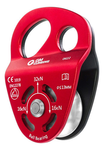 Gm Climbing Polea De Enganche Doble De 32kn (rodamiento De . 0