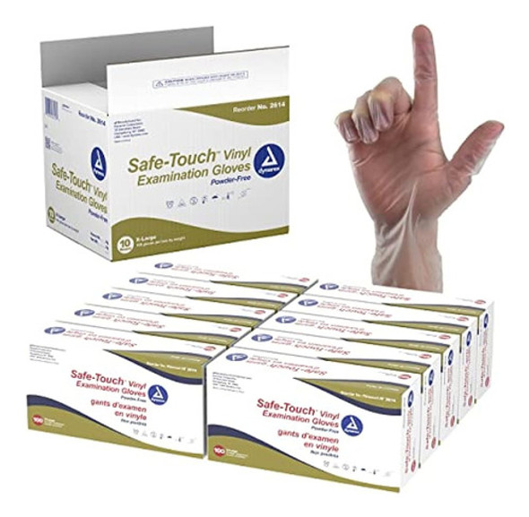 Guantes De Examen Desechables De Vinilo Safe-touch De Dynare 0