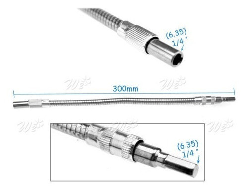 30cm 1/4  Plata Hexagonal Flexible Manguera Flexible Destorn 1