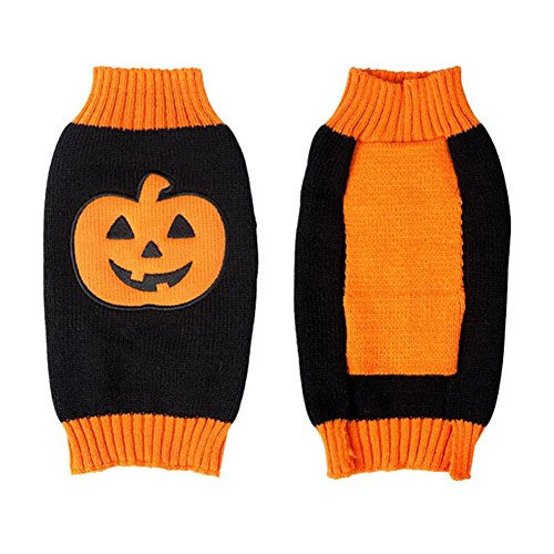 Bobibi Pet Clothes The Halloween Pumpkin Cat Dog Sweater Dog 0