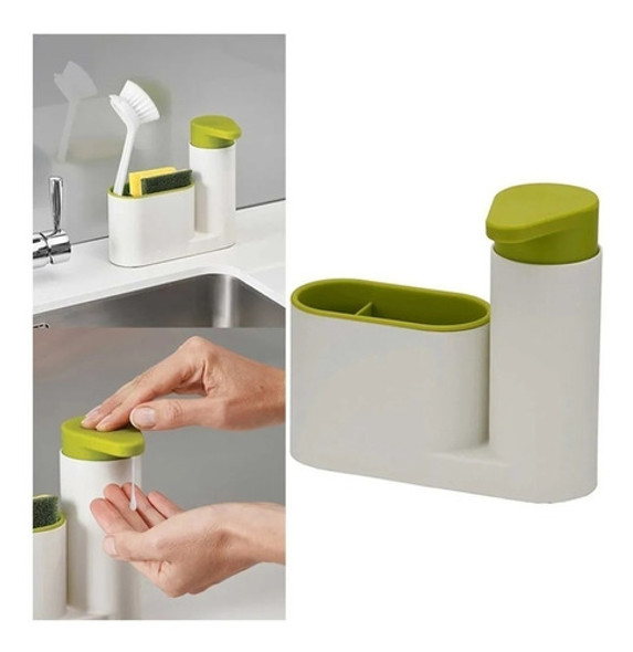 Organizador Cocina Bacha Escurridor Esponja Dispenser Jabon 1