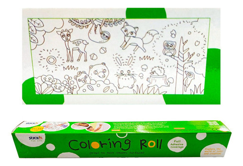 Rollo Para Colorear Stickn Coloring Roll Amigos Peludo 31 Cm 0