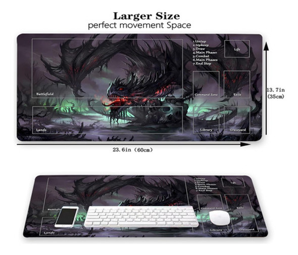 Alfombrilla De Juego Mtg 61x355 Cm Con Superficie De Goma Su 1