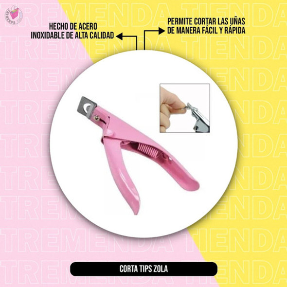 Corta Tips Uñas Acrílico Y Gel Zola Profesional Acero Inox. 1