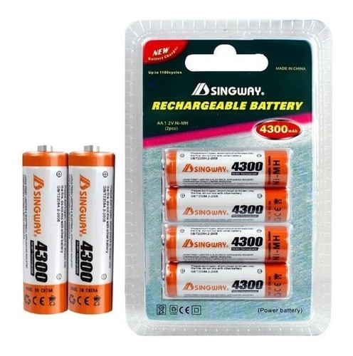 Pilas Singway Pack X 4 Aa Recargable 4300 Mah 0