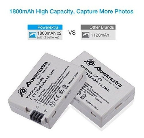 Cargador Usb Lp-e8 Para Canon Eos T2i T3i T4i T5i Eos D 550d 1